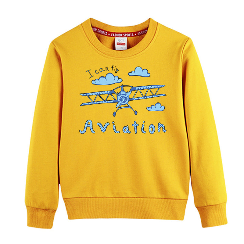 I Can Fly & Aviation Designed "CHILDREN" Sweatshirts