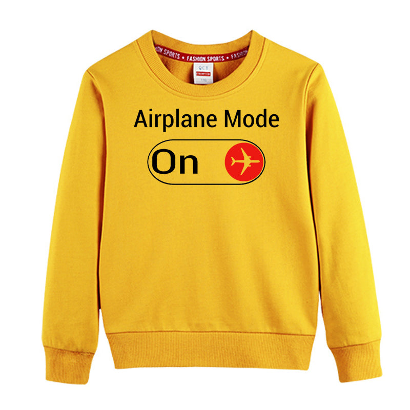 Airplane Mode On Designed "CHILDREN" Sweatshirts