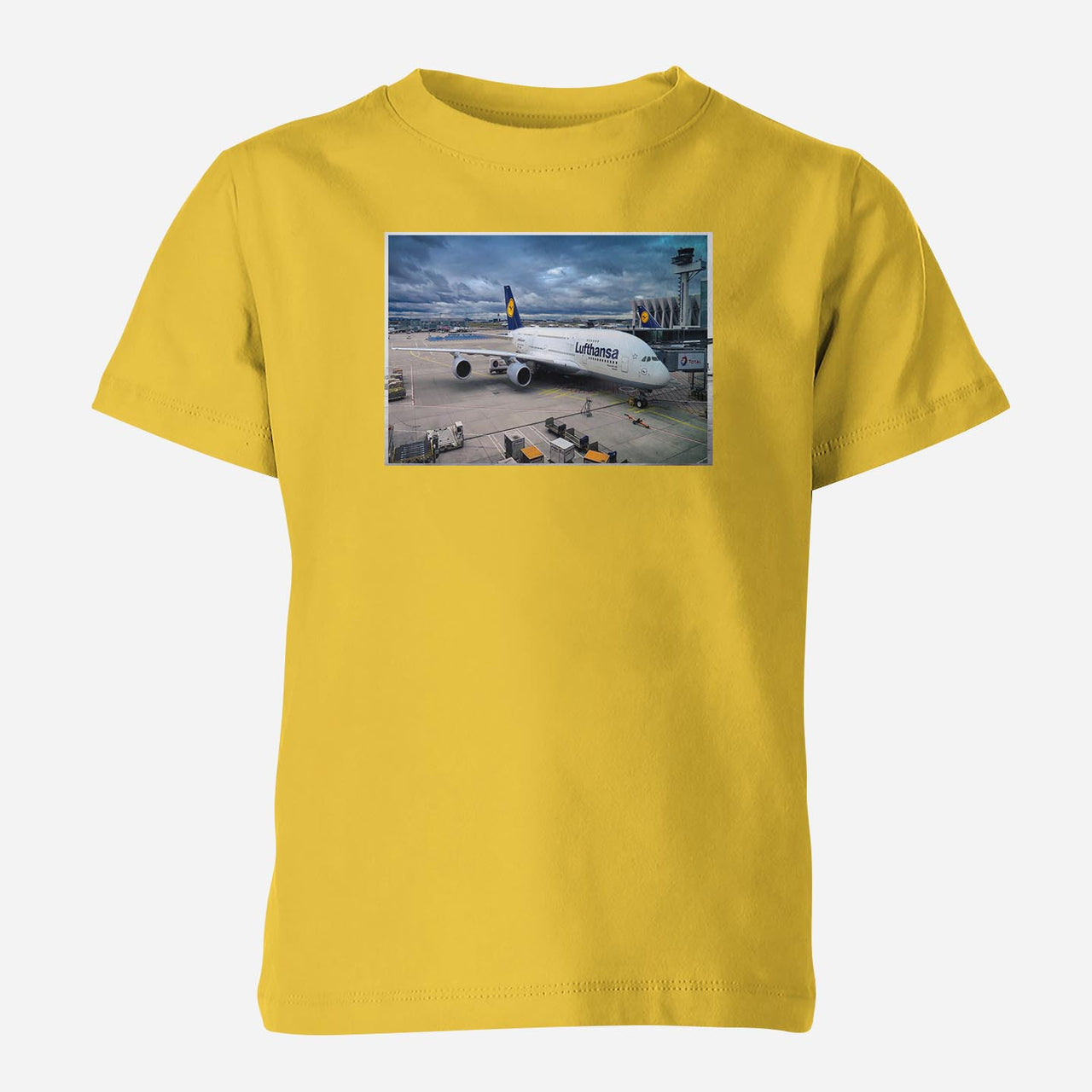 Lufthansa's A380 At The Gate Designed Children T-Shirts