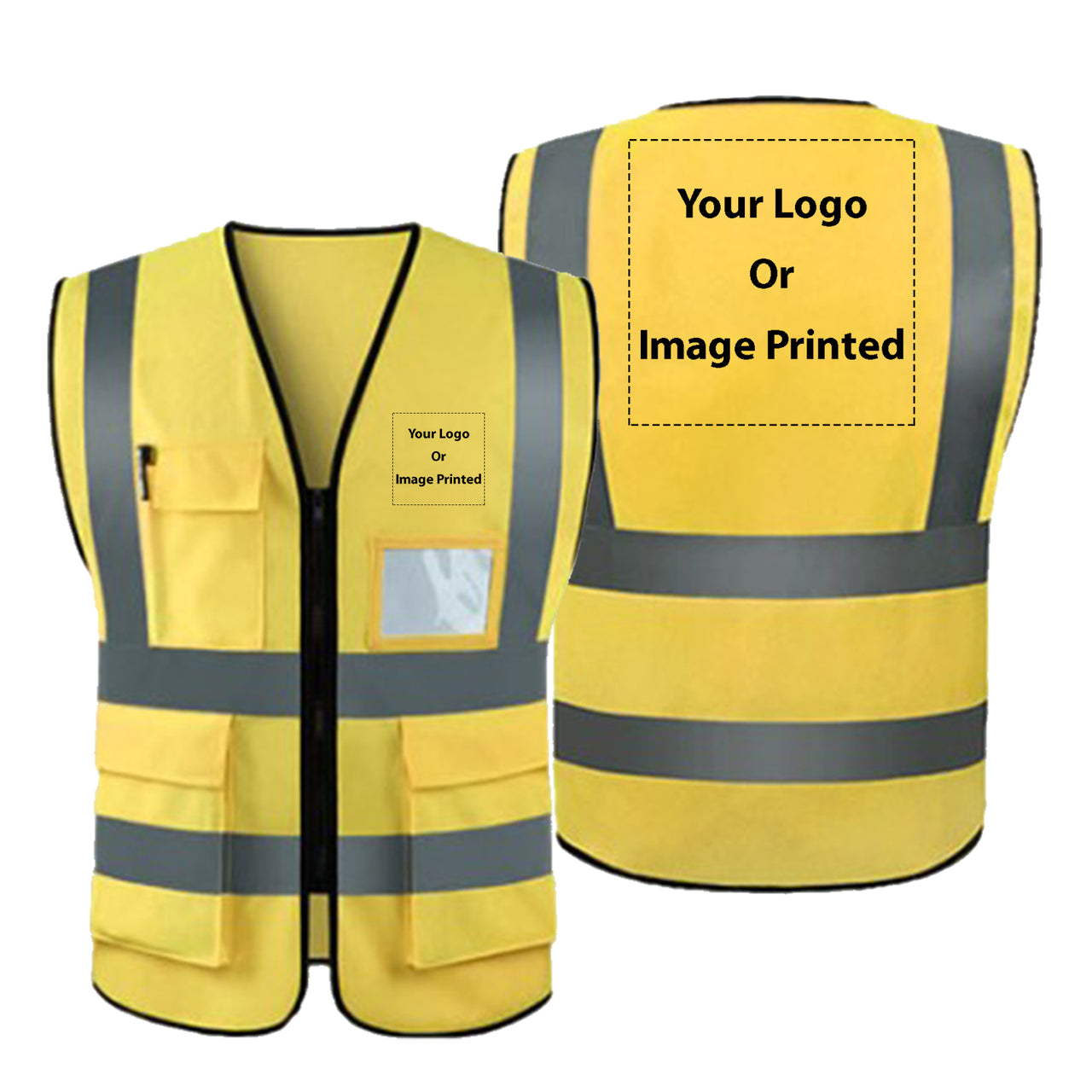 Double Side Your Custom Logos Designed Reflective Vests