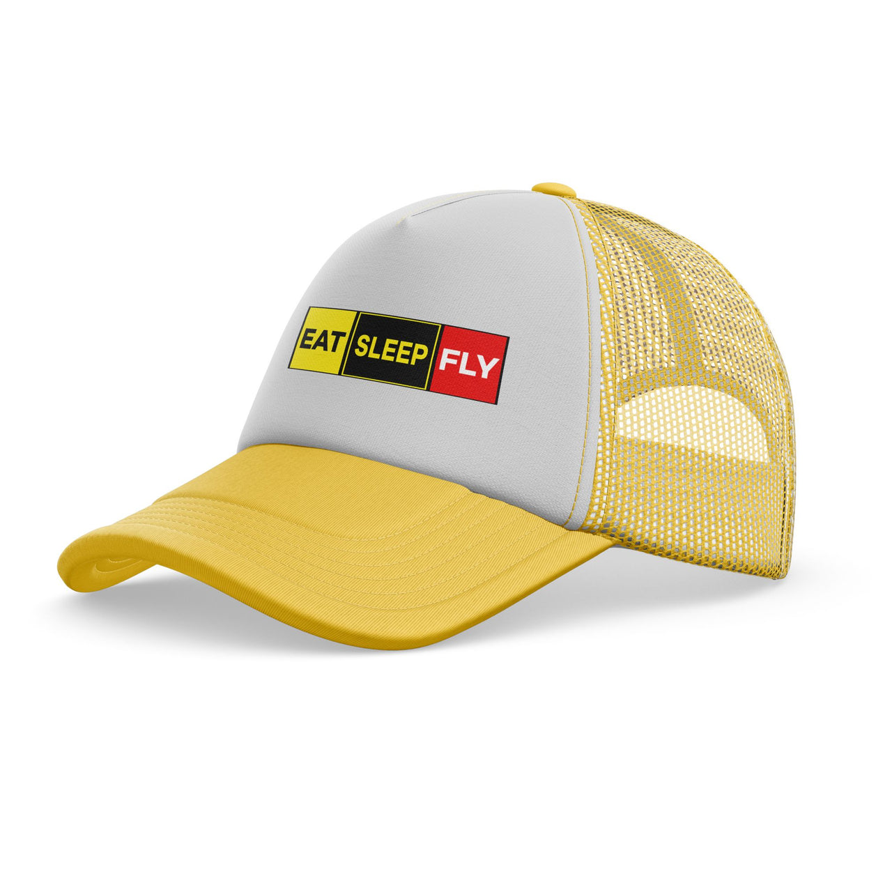 Eat Sleep Fly (Colourful) Designed Trucker Caps & Hats