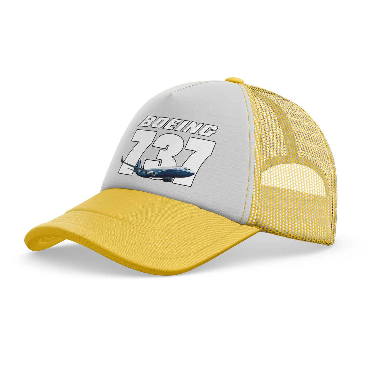 Super Boeing 737+Text Designed Trucker Caps & Hats