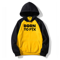 Thumbnail for Born To Fix Airplanes Designed Colourful Hoodies