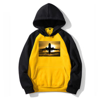 Thumbnail for Departing Passanger Jet During Sunset Designed Colourful Hoodies