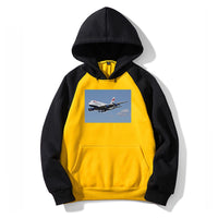 Thumbnail for Landing British Airways A380 Designed Colourful Hoodies