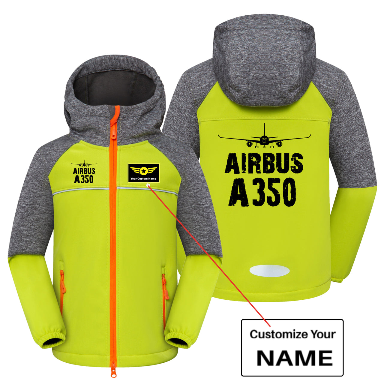 Airbus A350 & Plane Designed Children Polar Style Jackets