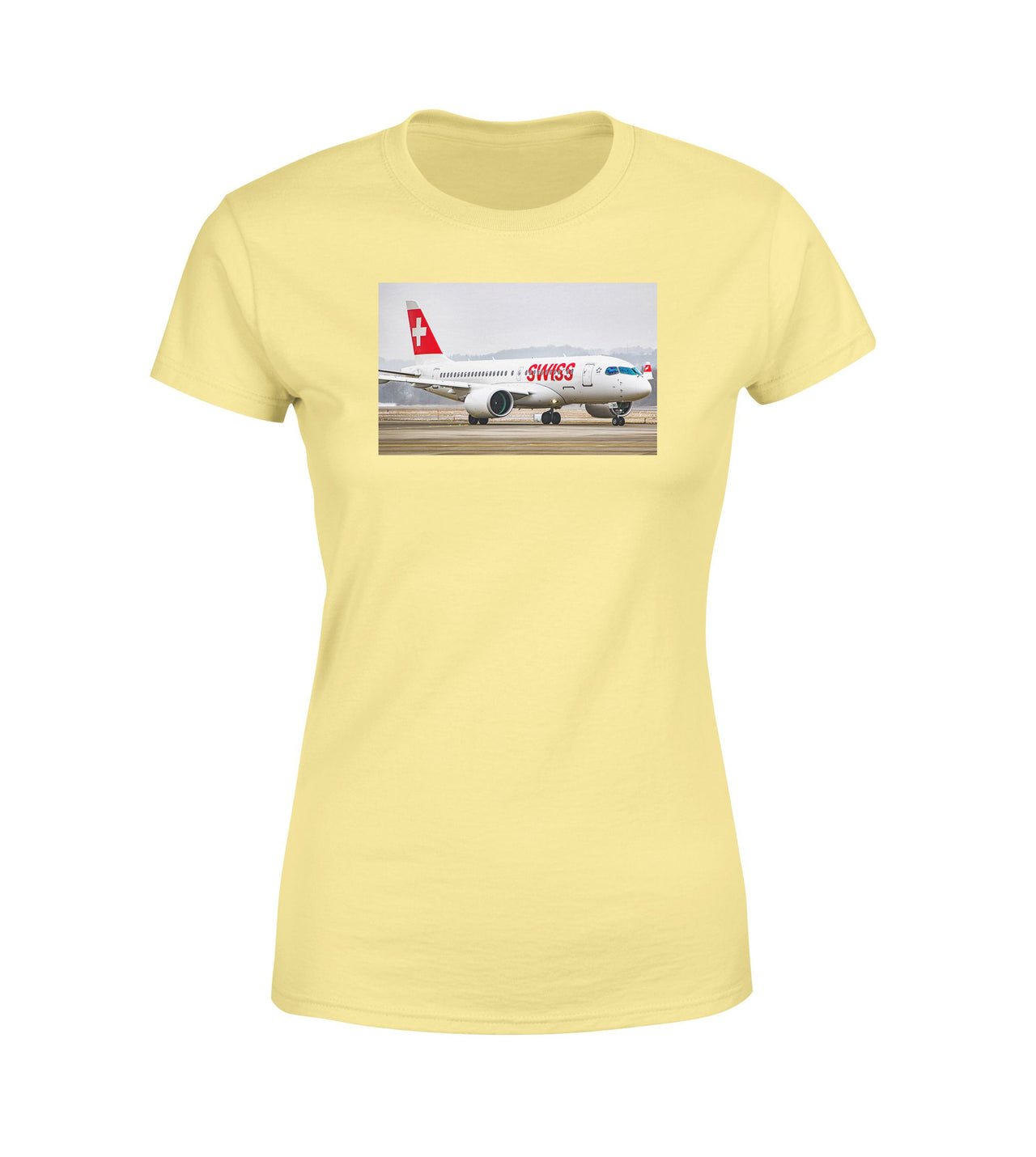 Swiss Airlines Bombardier CS100 Designed Women T-Shirts