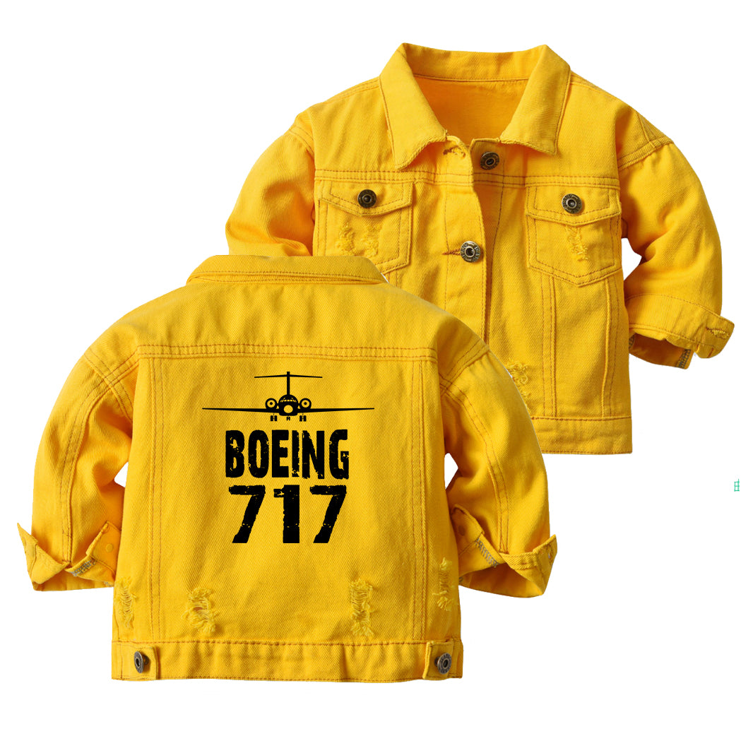 Boeing 717 & Plane Designed Children Denim Jackets
