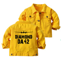 Thumbnail for Diamond DA42 & Plane Designed Children Denim Jackets