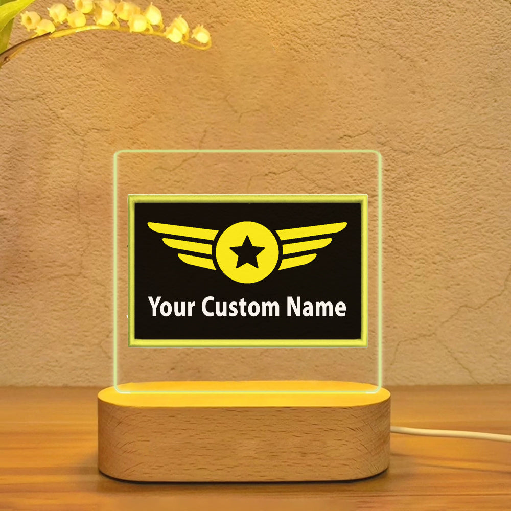 Custom Name (Special Badge) Designed Night Lamp