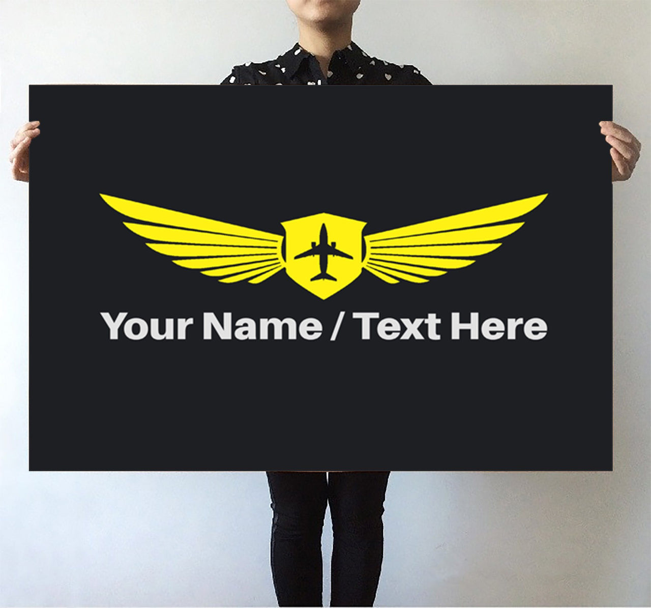 Customizable Name & Badge Printed Posters Aviation Shop 
