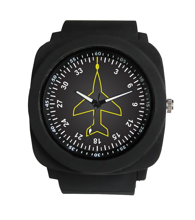 Airplane Instrument Series (Heading) Rubber Strap Watches