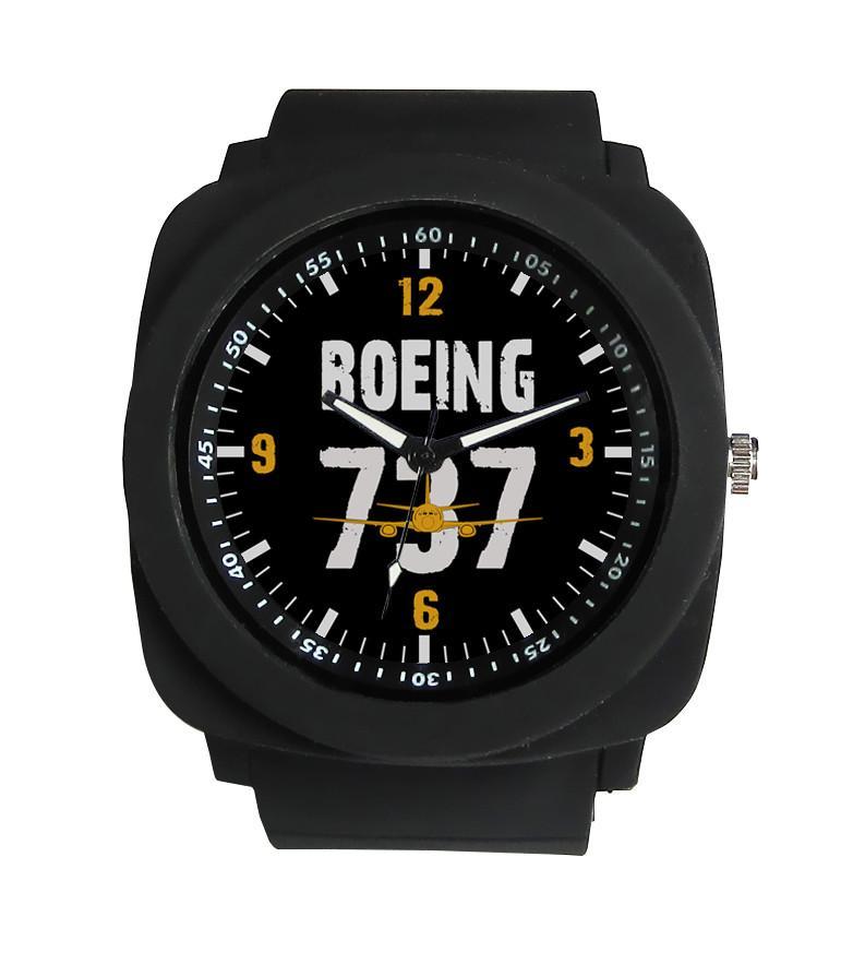 Boeing 737 & Plane Designed Rubber Strap Watches