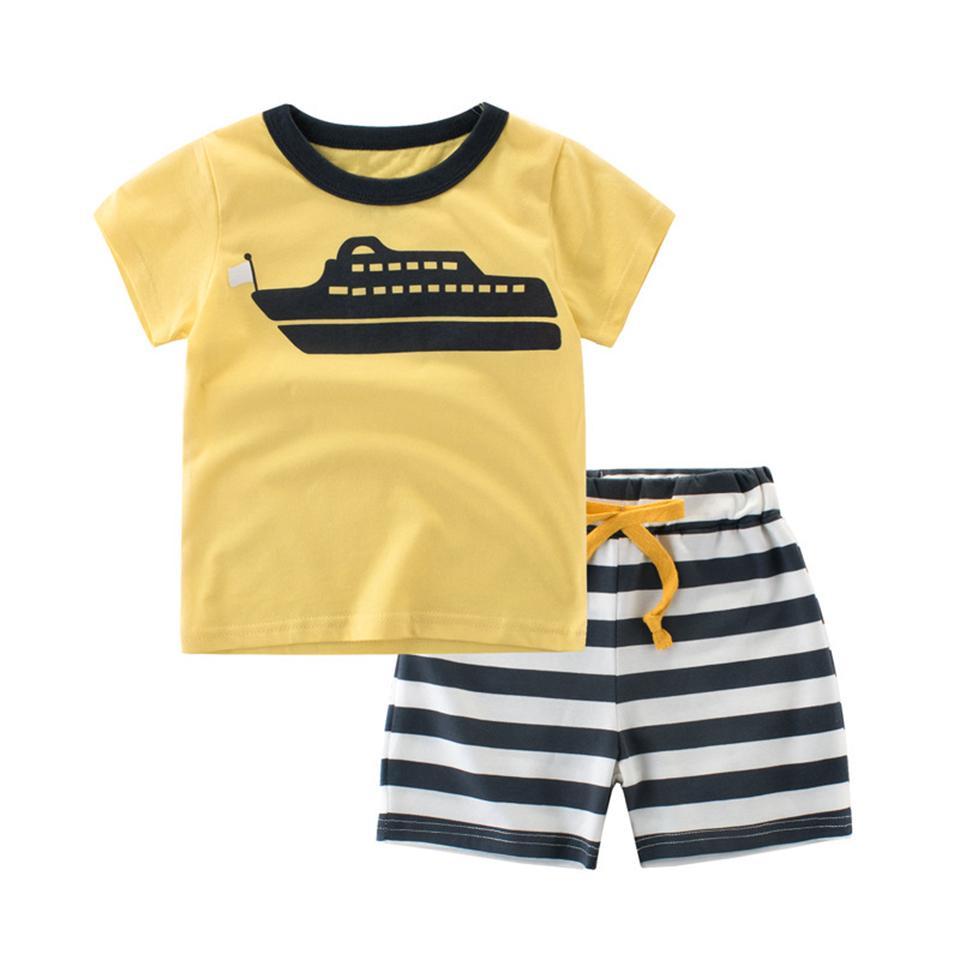 Colourful Propeller Printed T-Shirt & Shorts for Babies & Kids