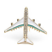Thumbnail for Crystal Designed Jumbo Jet Airplane Brooches