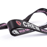 Thumbnail for Fly Girl / Boy Lanyard Black with Pink letter Kiss