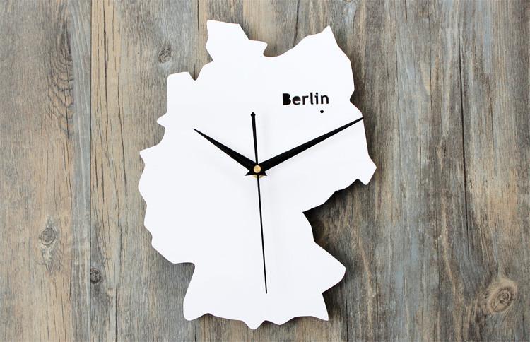 Germany Map Designed Wall Clocks