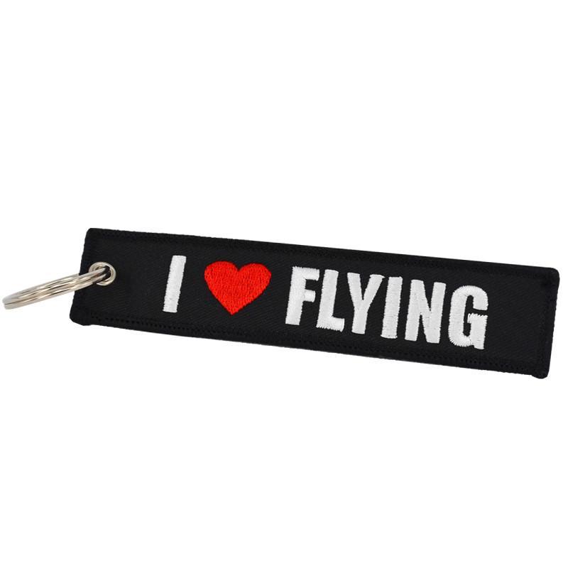 I Love Flying Designed Key Chains