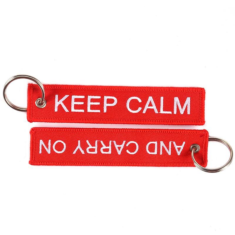 Keep Calm and Carry ON Designed Key Chains