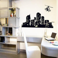 Thumbnail for Large Luminous City & Helicopter Designed Wall Sticker