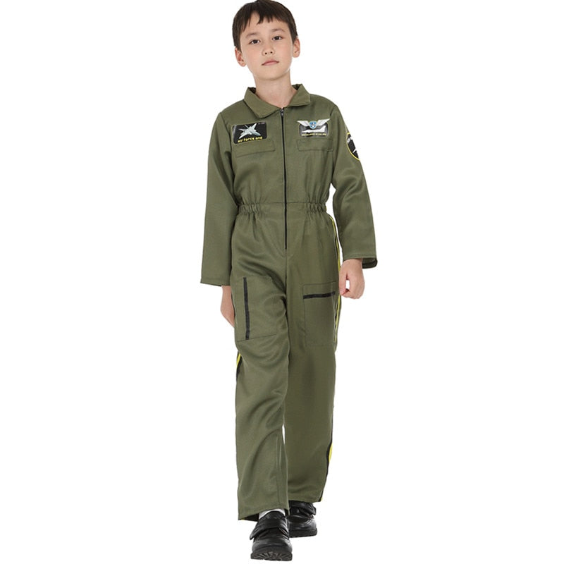 Fighter Pilot & Air Force & Fighter Jet Designed Uniform for Kids