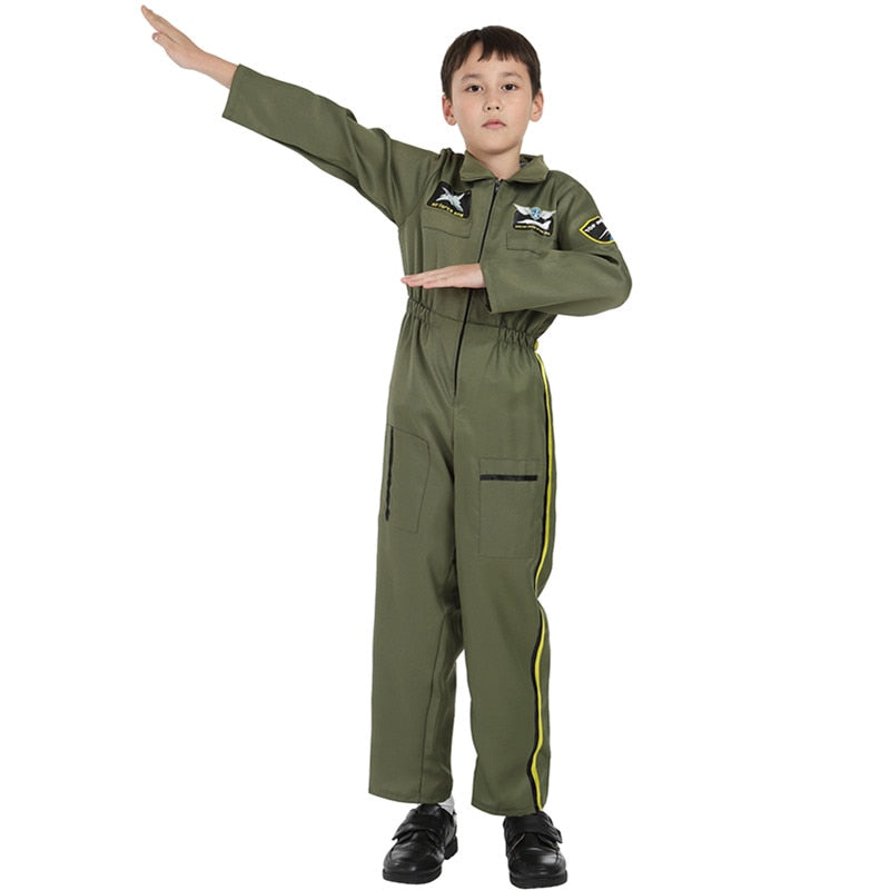 Fighter Pilot & Air Force & Fighter Jet Designed Uniform for Kids