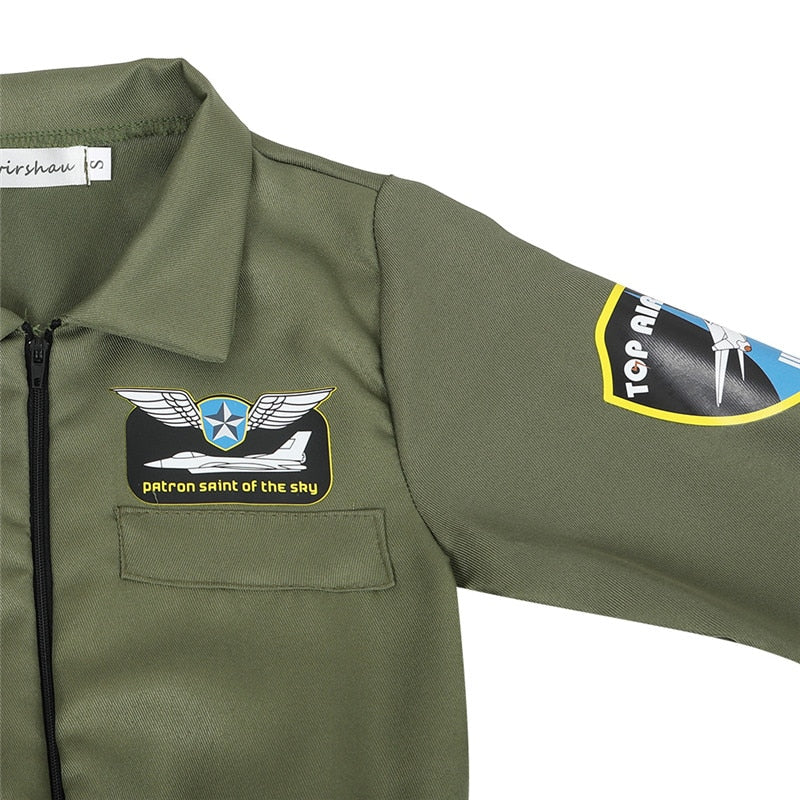 Fighter Pilot & Air Force & Fighter Jet Designed Uniform for Kids