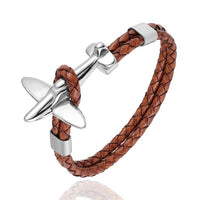 Thumbnail for Small Airplane Designed Leather Bracelets