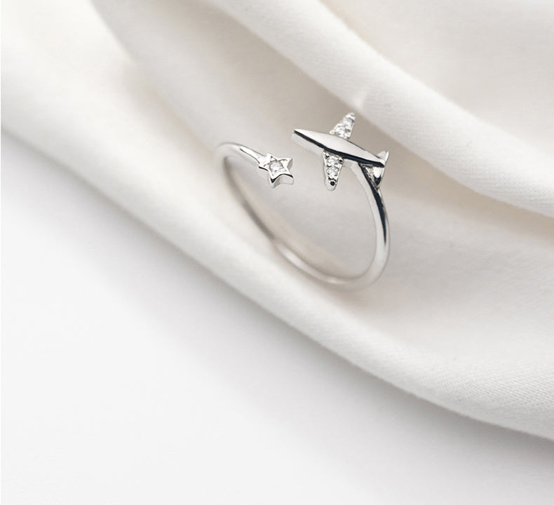 Super Stylish 925 Silver Special Edition Airplane Ring