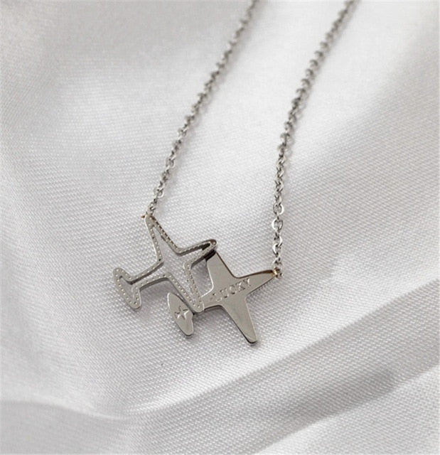 Super Quality Airplane Shape & Lucky Written Necklaces