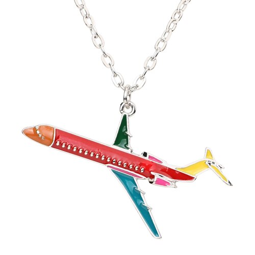 Colourful Airplane Shape Designed Necklaces