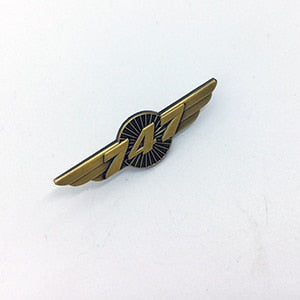 Boeing 747 Designed Vintage Badges