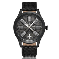 Thumbnail for Aircraft Engine Shape Designed Aviator Watches Aviation Shop 