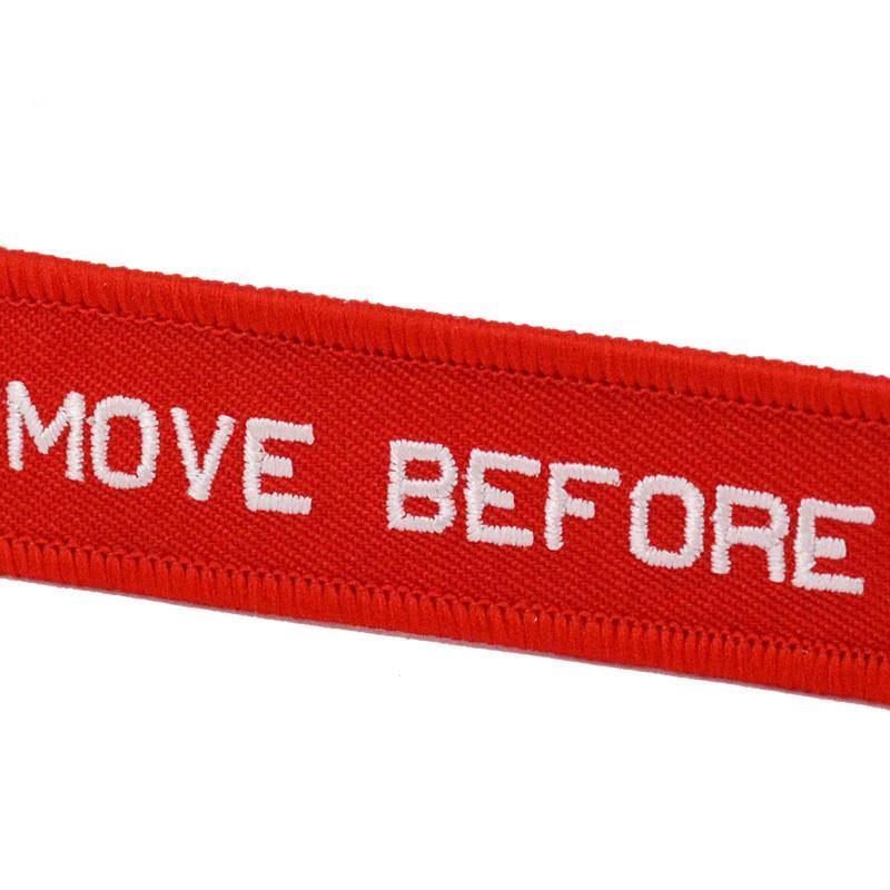 Red Triangle Remove Before Flight Designed Key Chains