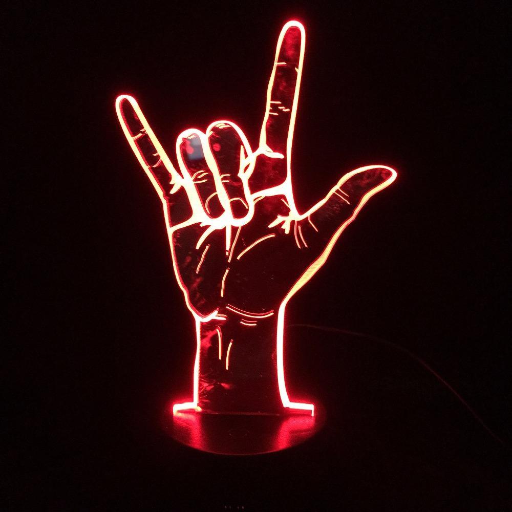 Rock'n Roll Designed 3D Night Lamps