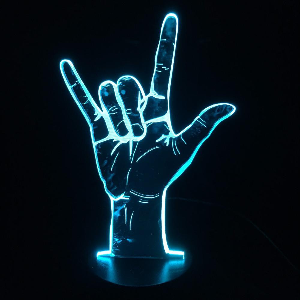 Rock'n Roll Designed 3D Night Lamps