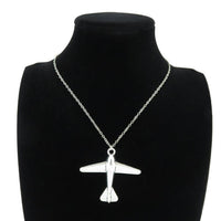 Thumbnail for Silver Airplane Shaped Necklace