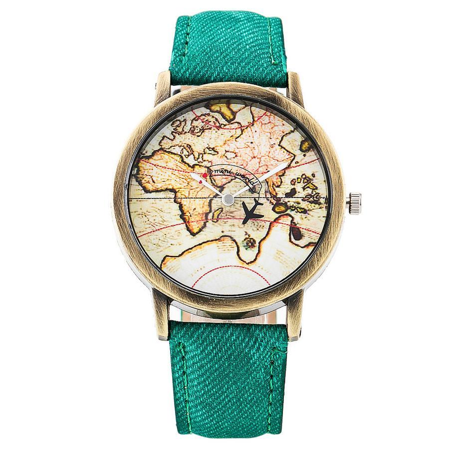 Vintage Travel The World by Plane Watches