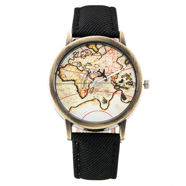 Vintage Travel The World by Plane Watches