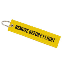 Thumbnail for Yellow Remove Before Flight Designed Key Chains