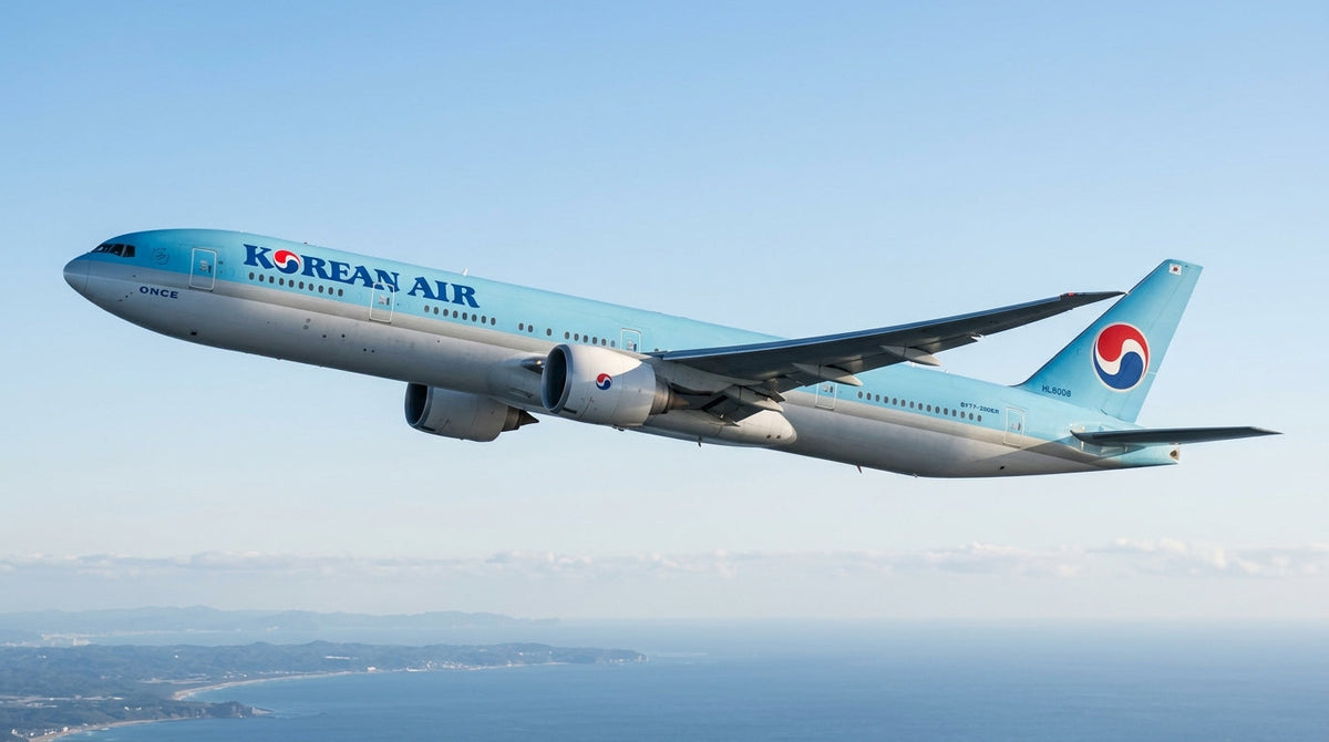 Korean Air Boeing 777-300ER in flight
