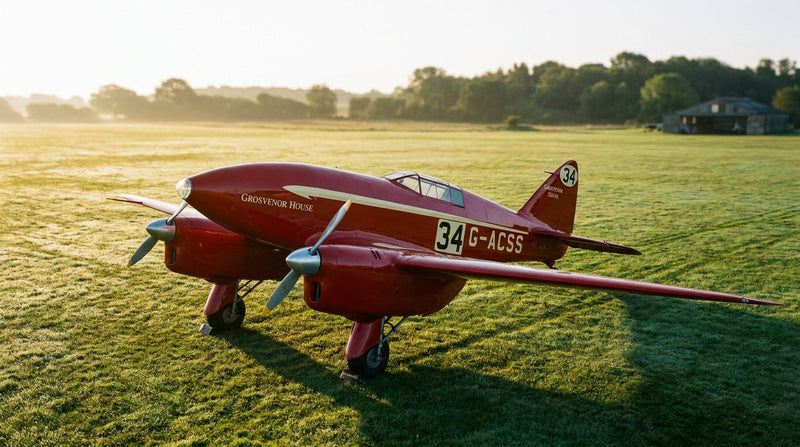 Historic 1934 DH.88 Comet Damaged At Shuttleworth