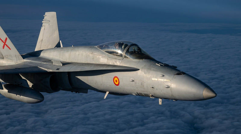 Spanish F-18 Downs Drone Over Romania