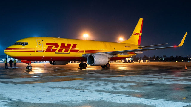 DHL 737 Freighter Blows Four Tires At LAX