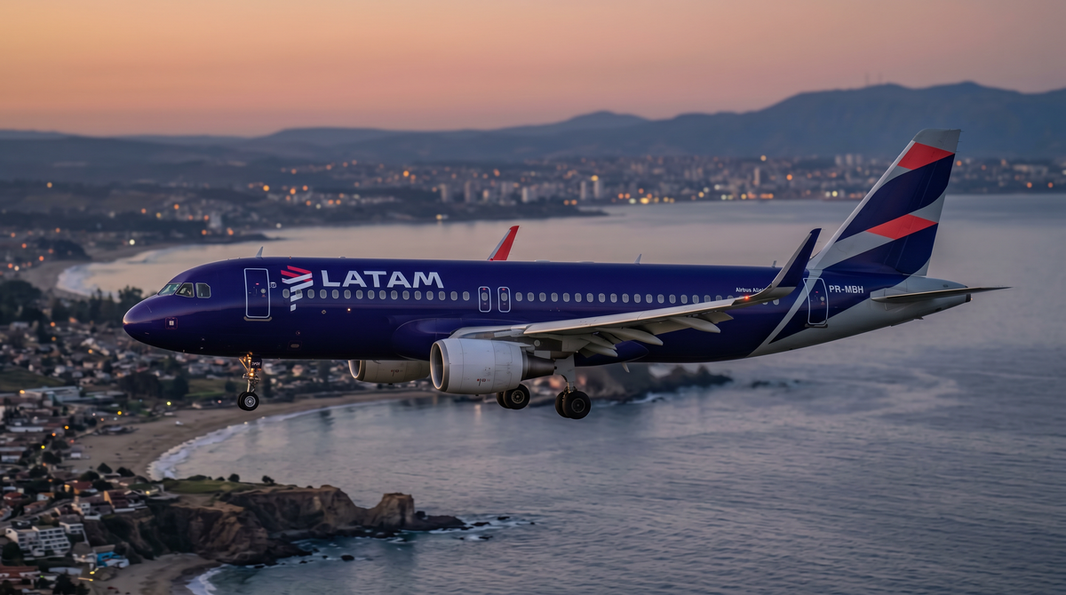 LATAM A320 Returns To Puerto Montt After Bird Strike