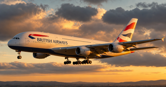 British Airways A380 Diverts to Birmingham