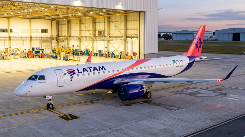 LATAM AIRLINES BRAZIL UNVEILS ITS FIRST EMBRAER E195-E2 AT SAO JOSE DOS CAMPOS, FIRST OF 24 FIRM JETS IN A $2.1 BILLION ORDER FOR UP TO 74 AIRCRAFT