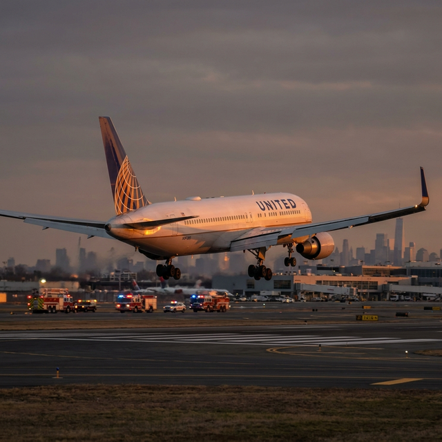 United Airlines Boeing 767 Strikes Truck on Landing Approach at Newark Airport