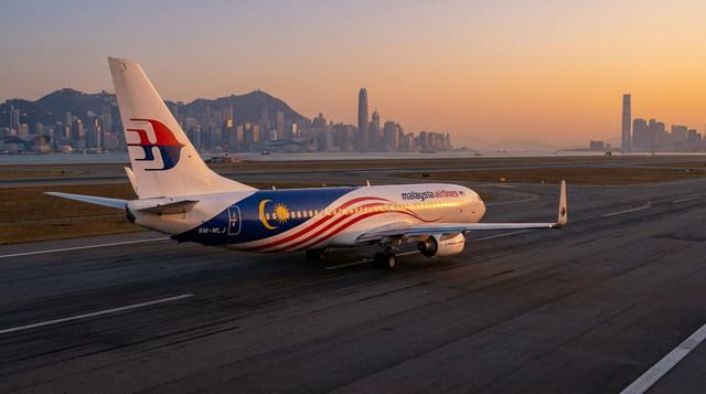 Malaysia Airlines MH079 Boeing 737 Aborts Hong Kong Takeoff After Violent Tyre Burst