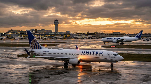 United 737-900ER Clips ANA Cargo 777F Tail at Chicago O'Hare — Both Jets Grounded After 161-Passenger Taxiway Collision